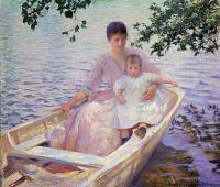 Tarbell, Edmund Charles - Mother and Child in a Boat